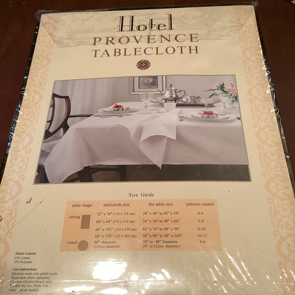 Hotel Provence Oblong Tablecloth